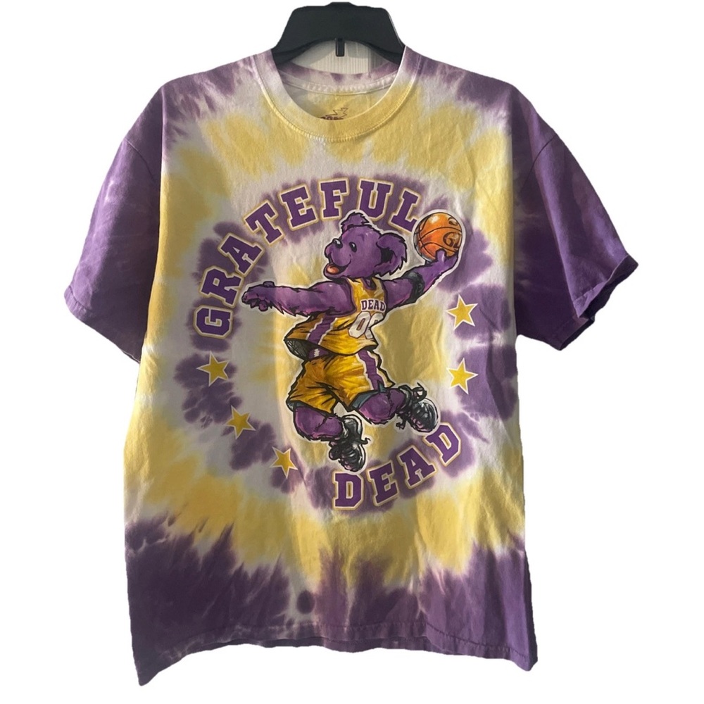 Grateful Dead Shirt Mens L Dunking Bear Los Angeles Lakers Tie Dye